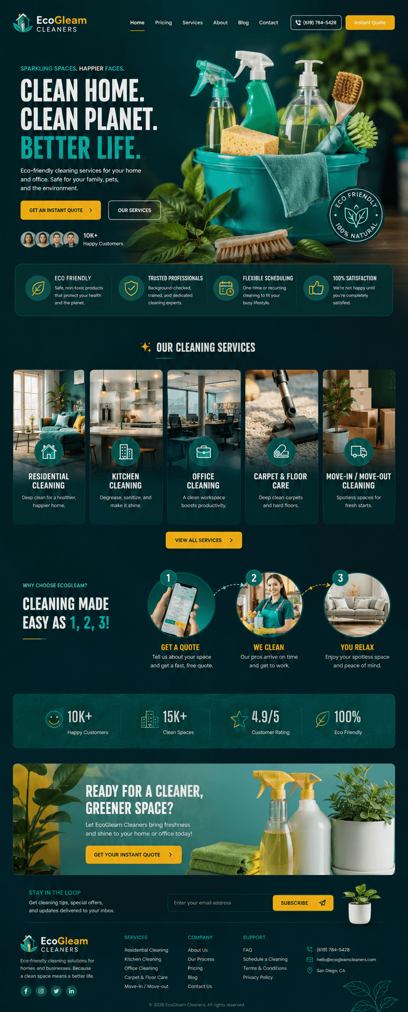 A home care page, if you are licensed, Cleaning Company Marketing in Encino