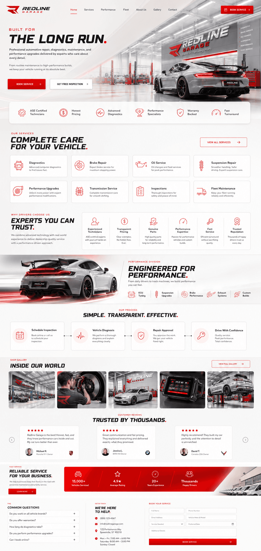 Auto Repair & Car Care website design in Los Angeles