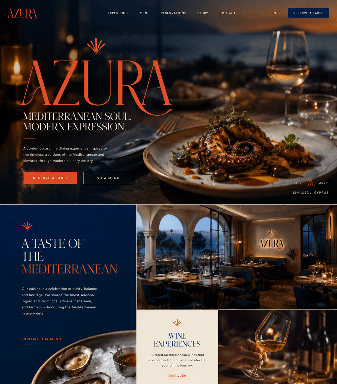 Restaurants & Hospitality website design in Los Angeles