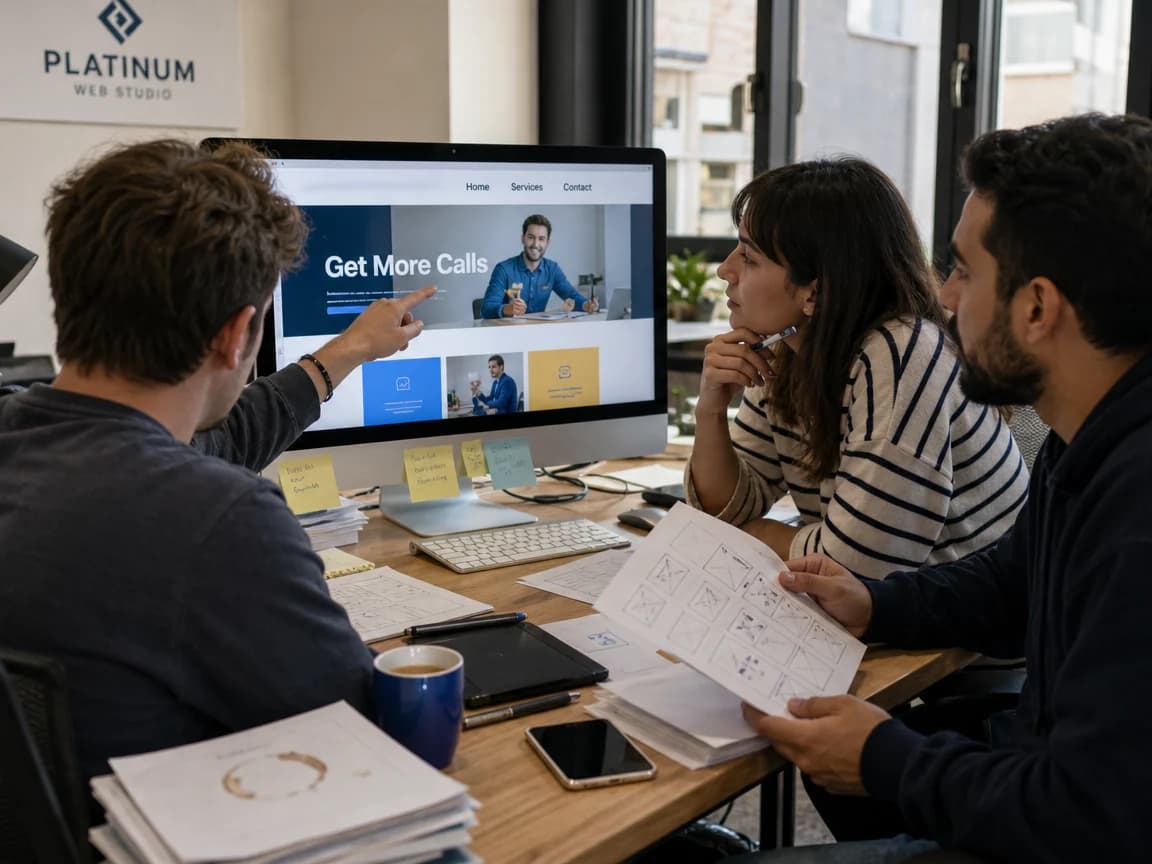 Client strategy meeting at Platinum Web Studio